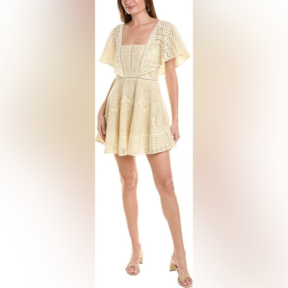 NWT Jonathan Simkhai Avalon Crochet A-Line Dress Ceramic 
Size XS